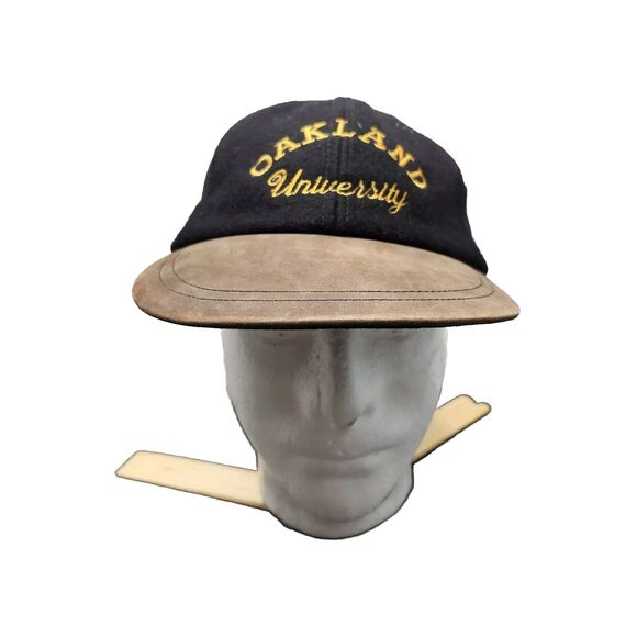 Oakland University Golden Grizzlies Wool Cap Hat Adjustable Strap Back - Picture 1 of 7